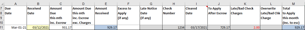 Enter payment in Record Payments where the borrower has not included the late charge