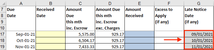 Enter dummy Payments on Record Payments so that the new interest rate and Late Charge amount are shown on the Int Rate & Escrow Changes worksheet
